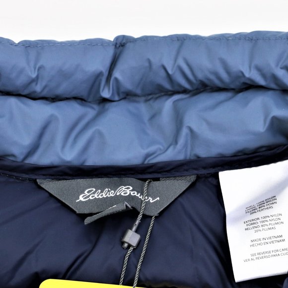 New Eddie Bauer Men's Packable Down Jacket Size XXL Water Repellent Lite Blue - Picture 3 of 12